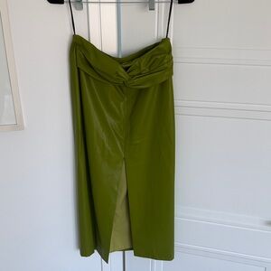 Tanya Taylor Olive Pencil Skirt